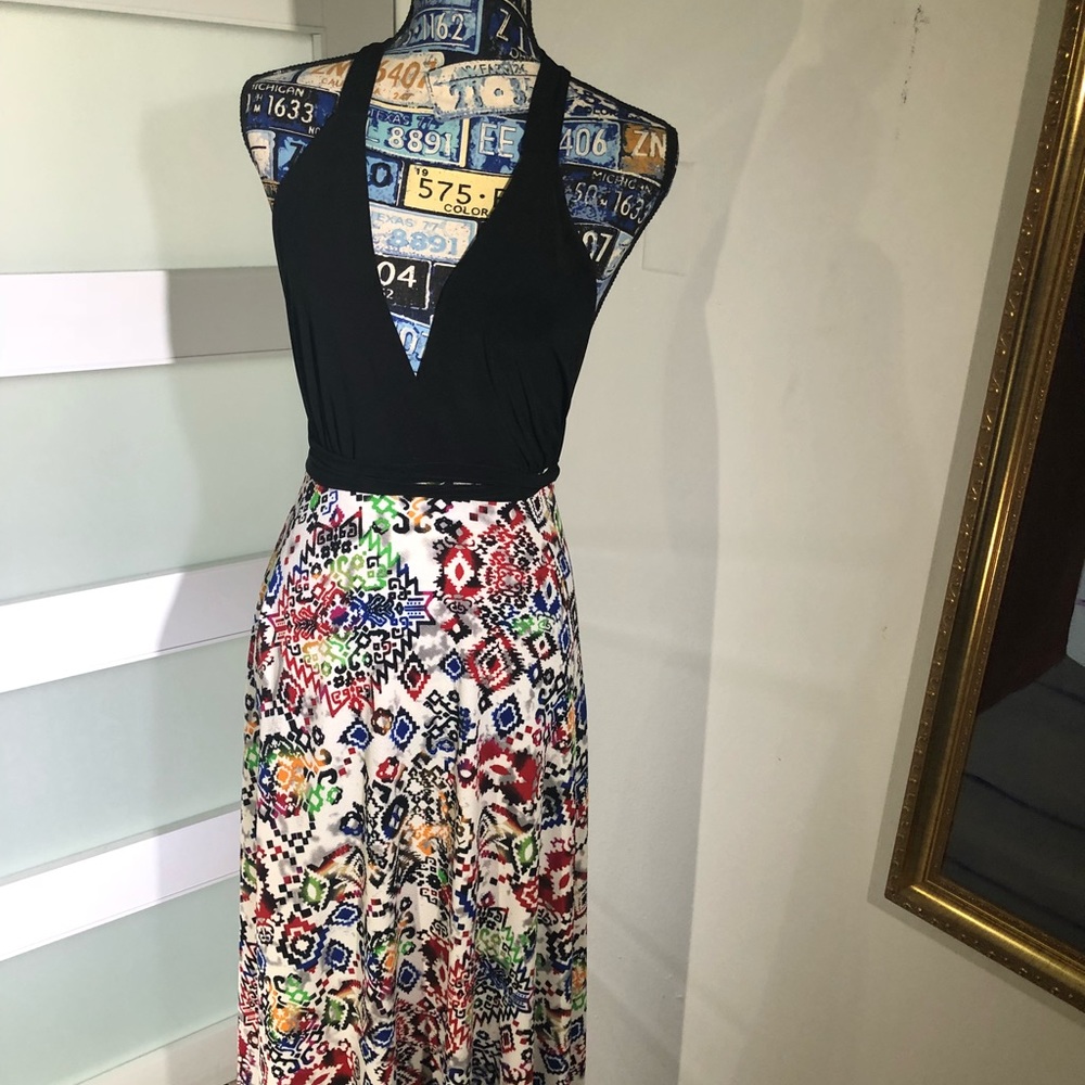 Long luxury cocktail black pattern dress🦋